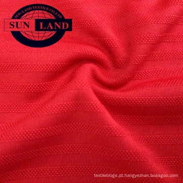 Changshu fabricante 100 poliéster dry fit tecido jacquard
